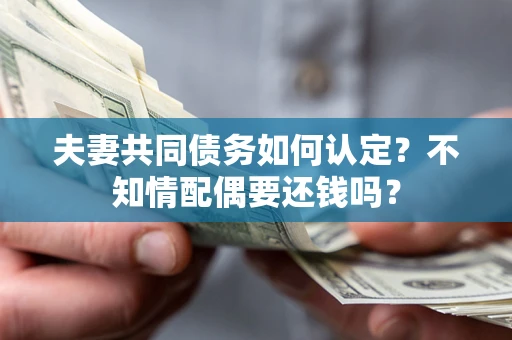 济南夫妻共同债务如何认定？不知情配偶要还钱吗？