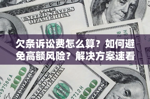 济南欠条诉讼费怎么算？如何避免高额风险？解决方案速看！