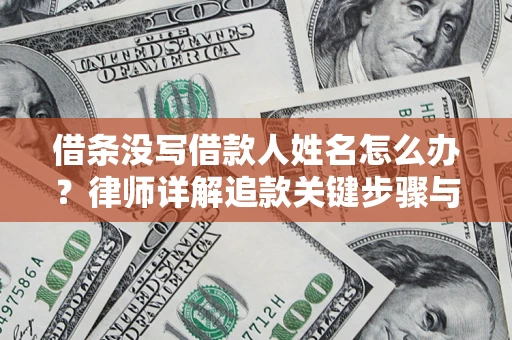 济南借条没写借款人姓名怎么办？律师详解追款关键步骤与证据链构建